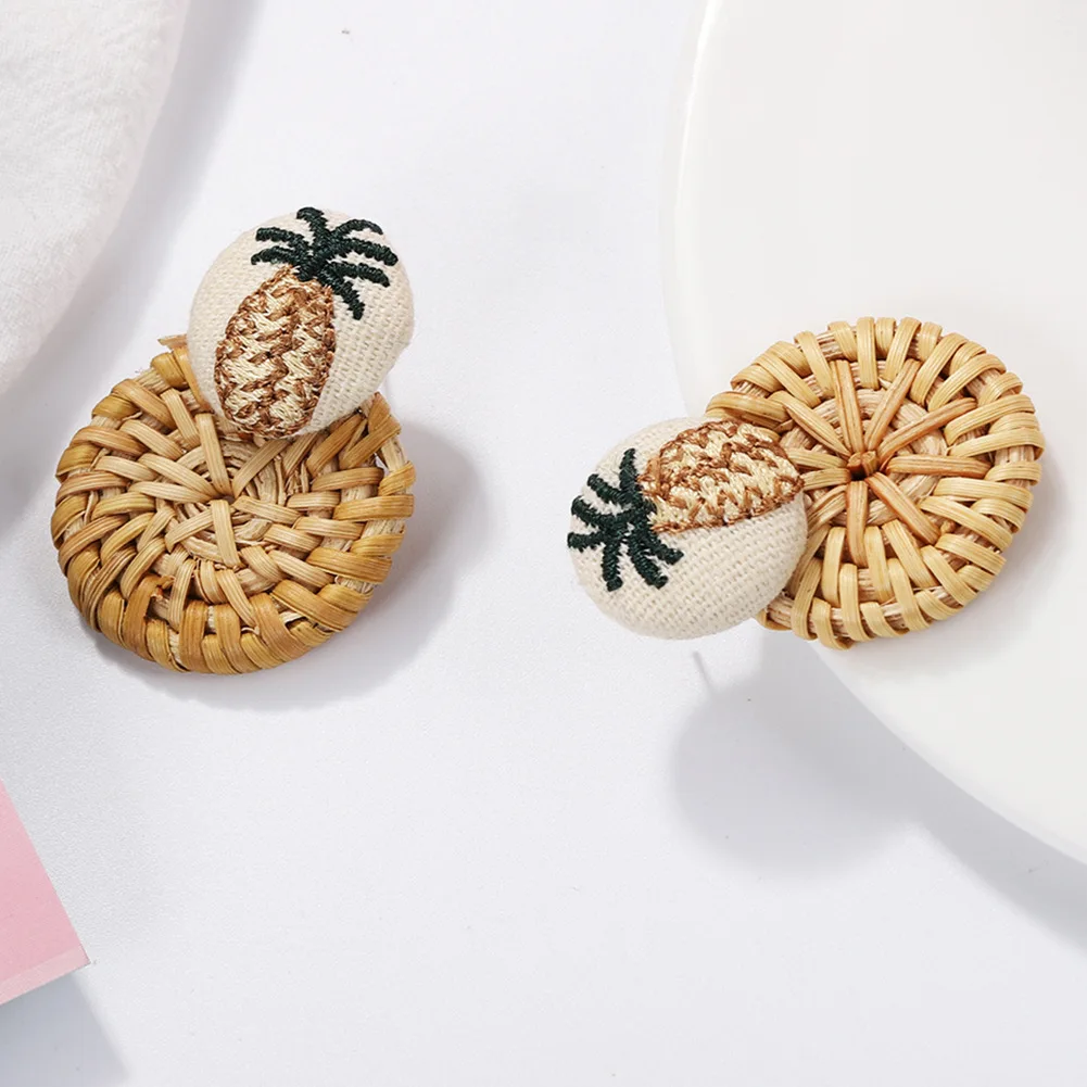 Wholesale Bamboo Crochet Indian Wood Earrings Custom For Girls