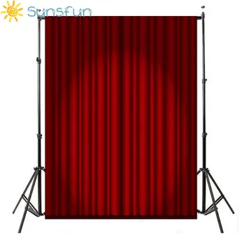 

Sunsfun Photographic Background Gorgeous Red Curtain Stage Professional Fabric Send Rolled Photocall Private Party HB68