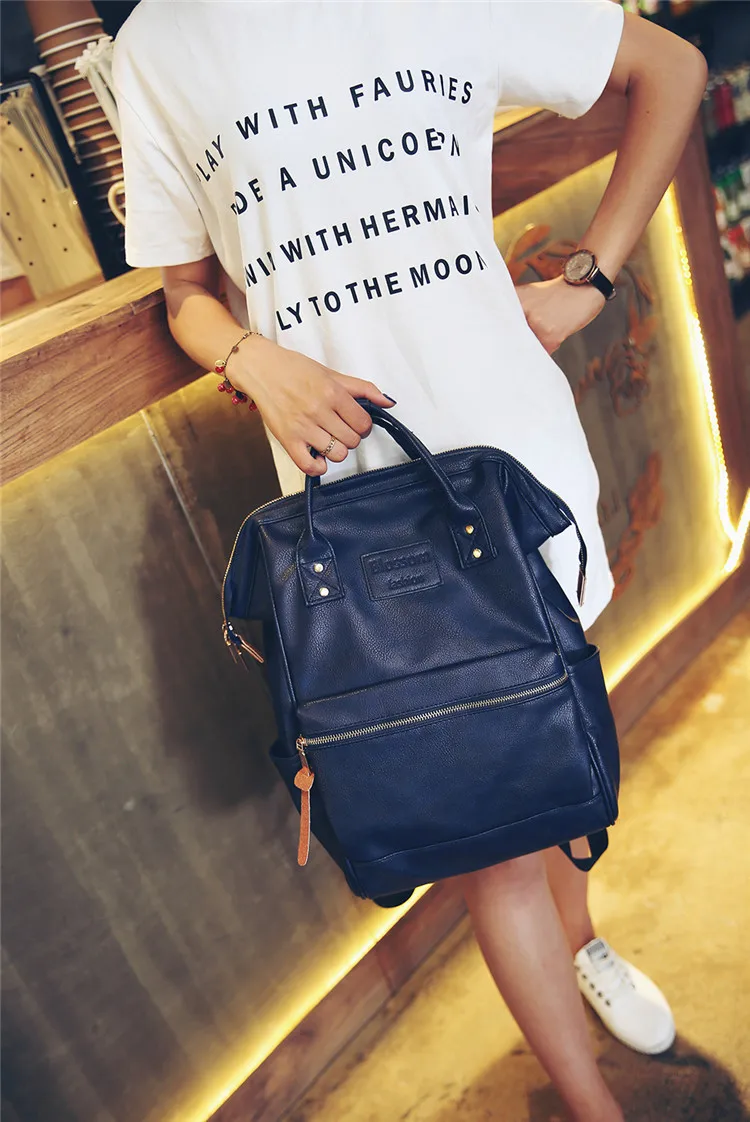 Fashion Mummy Diaper Bag Backpack Leather Waterproof Maternity Nappy Bag Large Capacity Travel Mother Handbag For Mom Baby Care (15)