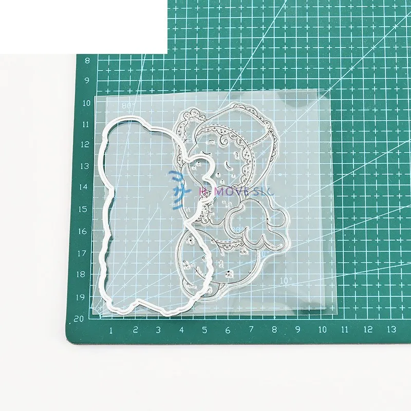 Transparent Rubber Silicone Clear Stamps and metal cutting dies for Tampons Seal Card Making Diy baby