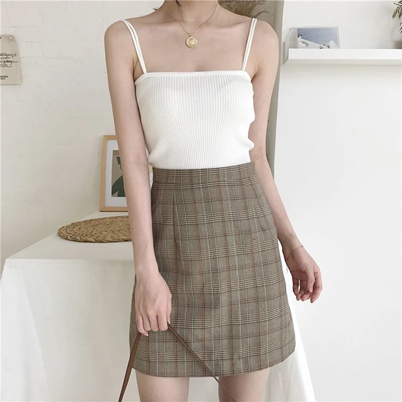 

Women Tank Top Fashion Women Sexy Off Shoulder Sleeveless Summer Bodycon Slim Tank Crop Tops Camis