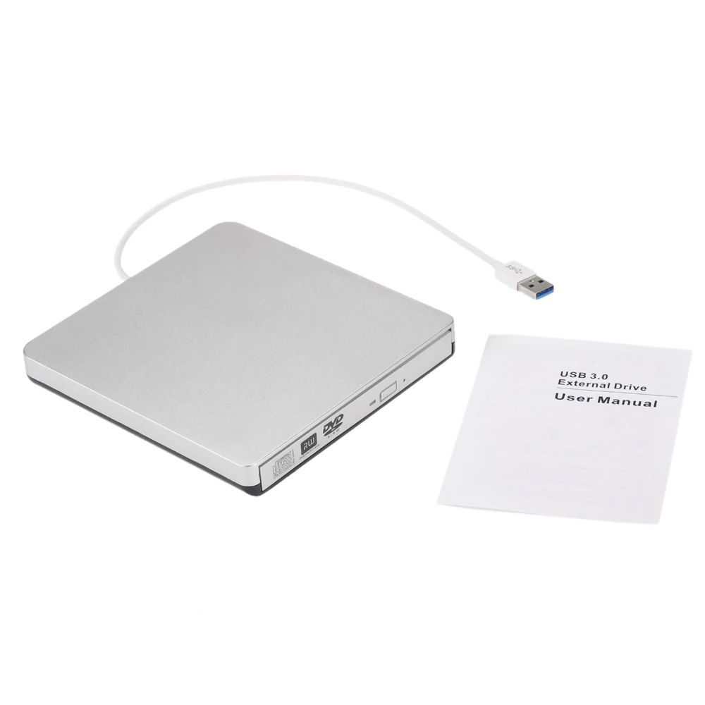 USB 3.0 Portable Ultra Slim External CD-RW DVD-RW CD DVD ROM Player Drive Writer Rewriter Burner for MacBook Laptop PC Desktop