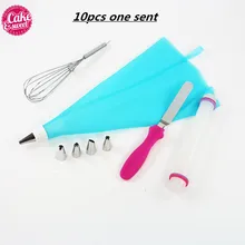 10 шт./компл. украшения торта инструменты 1 мешки для заморозки шт.+ 5 шт. насадки+ 1 шпатели для торта+ 1 Rolling Pin+ 1 Clouper+ 1egg венчик набор