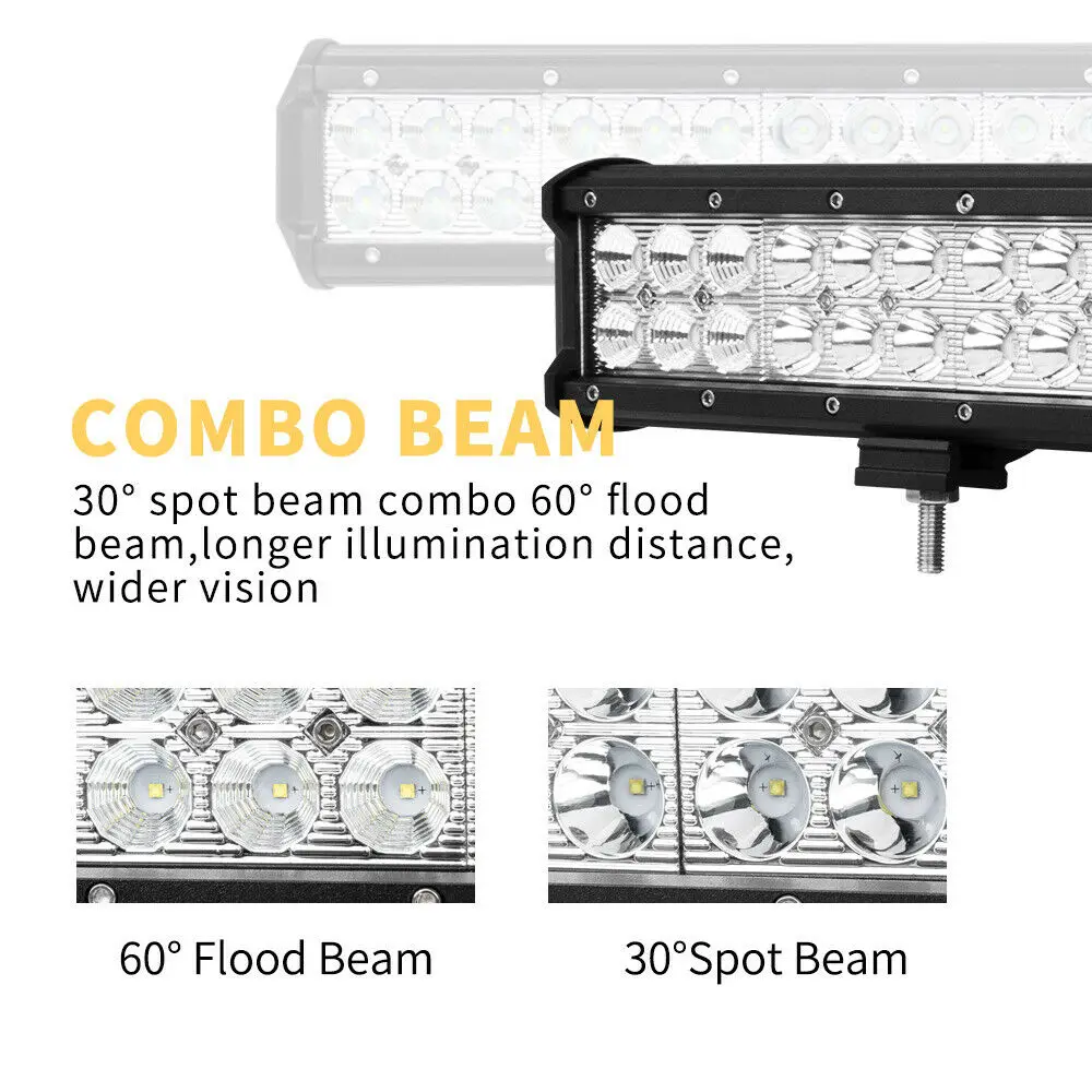 Светодиодные панели 4/12/20 дюймов 18/72/126 w внедорожник ATV 4x4 Led свет работы оклейка