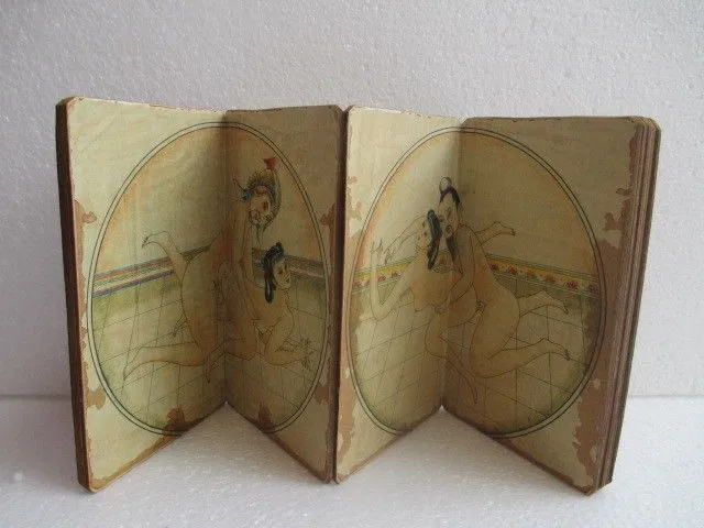 FINE-CHINA-OLD-FOLD-PAINTING-ALBUM-ANTIQUE-FOLK-TRADITIONAL-COUPLES-BOOK-RARE-2 (2)