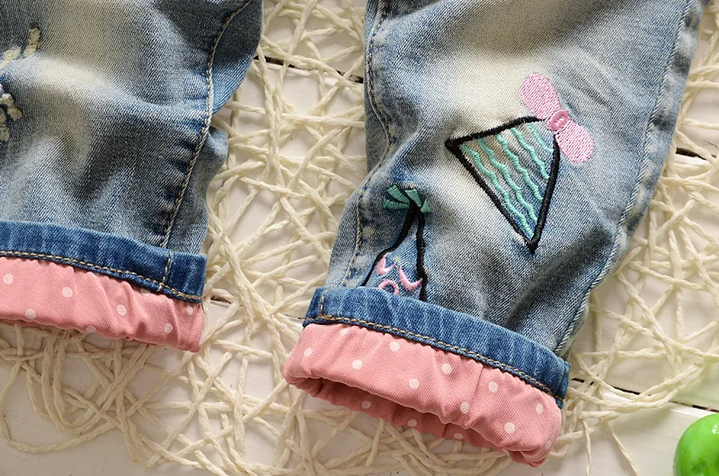 Джинсы для маленьких девочек длинные брюки с эластичной резинкой на талии и рисунком детские повседневные штаны принцессы roupas de bebe