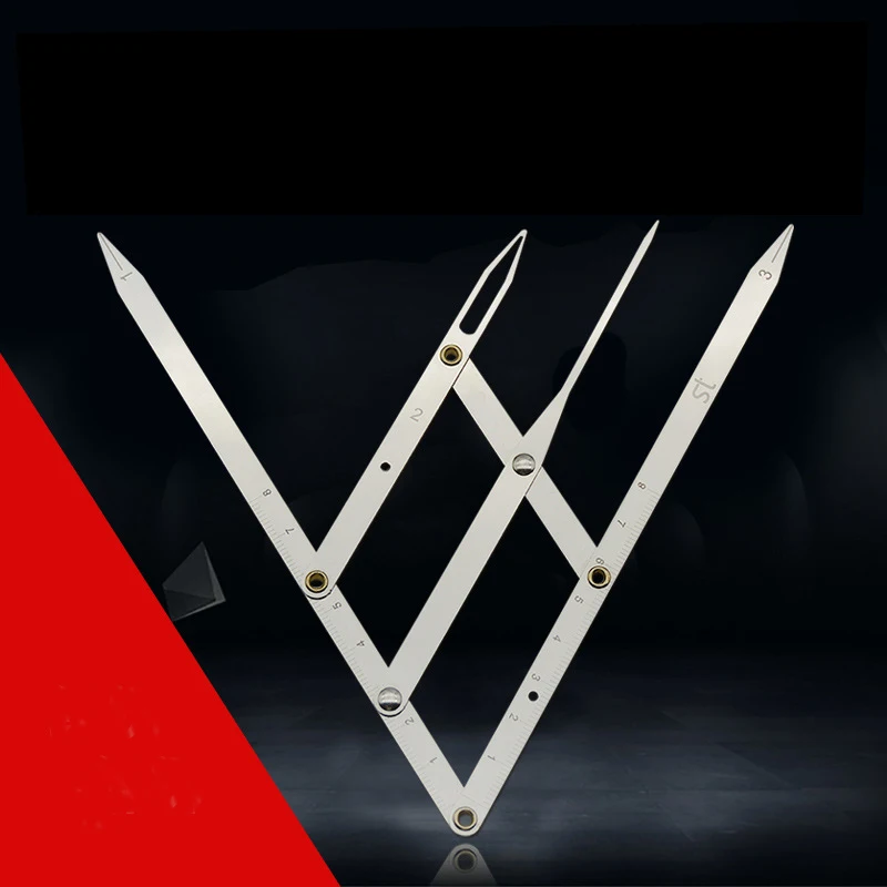 2pcs Stainless steel Golden Ratio CALIPERS Eyebrow Microblading Permanent Makeup Measure Tool Mean Golden Eyebrow DIVIDER      4