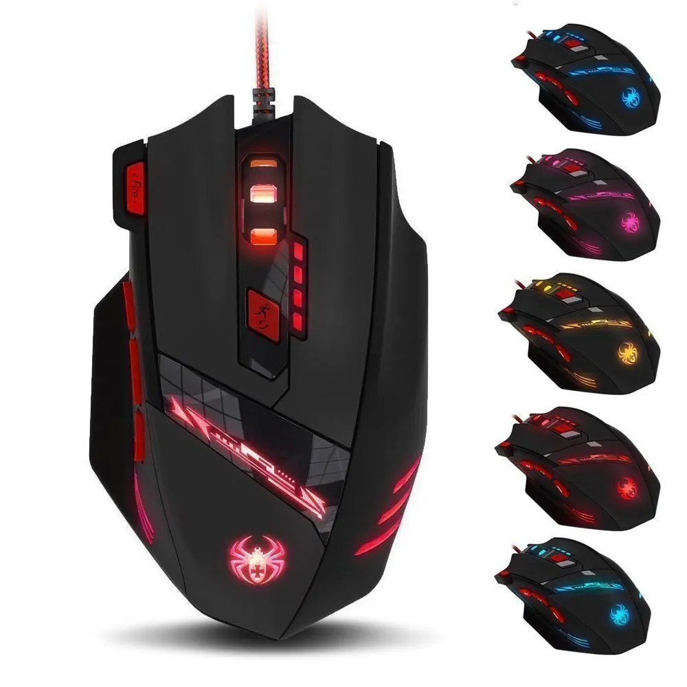 Новинка светодиодсветодиодный оптическая лампа Zelotes T90 9200DPI высокая точность