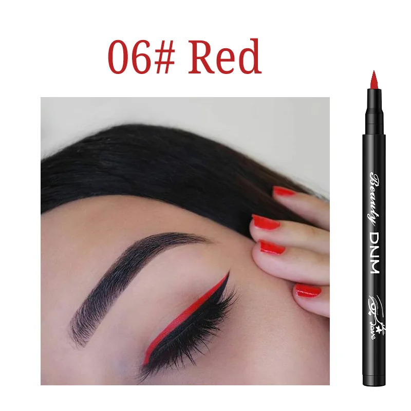 Hot 12 Color Matte Eyeliner Liquid Pencil Waterproof Make Up Eye Liner Black Blue Red Green Brown Matte Liners Eyes Makeup - Цвет: 06 Color