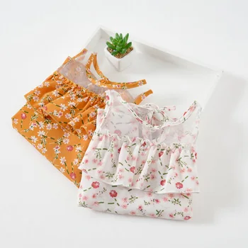 

Toddler Girls Dress Summer Brand Sleeveless Pattern Floral Kids Dresses For Girl Party Dress Baby Vestidos Children Robe Fille
