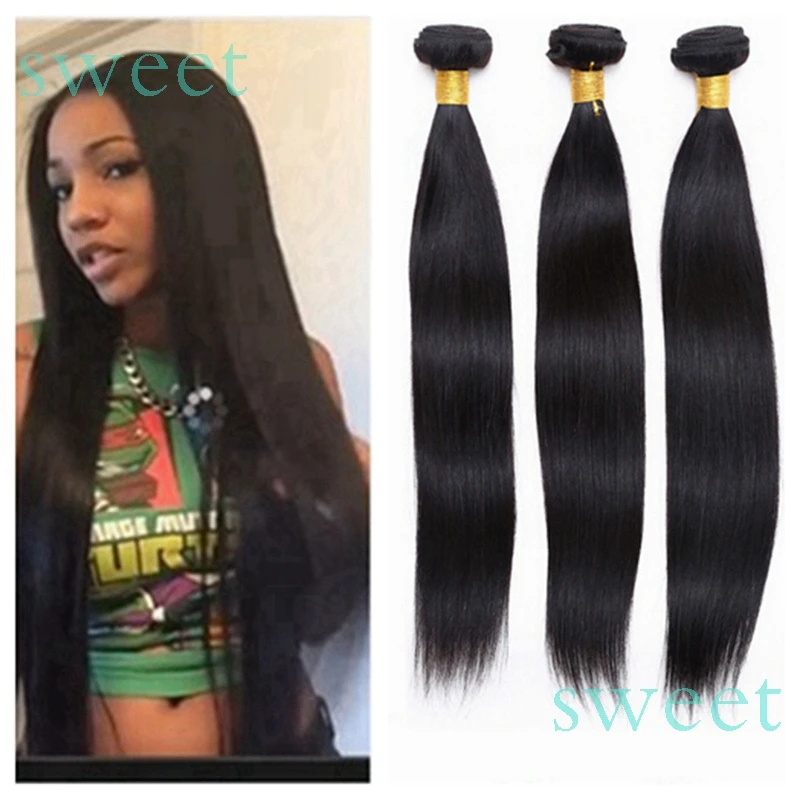 Cheap 1Bundles Natural Balck Synthetic Hair Bundles Extensions Heat
