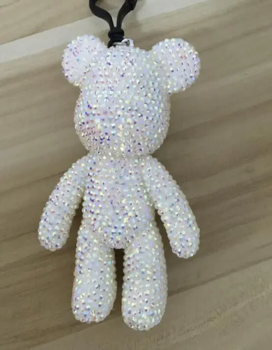 rhinestone teddy bear keychain