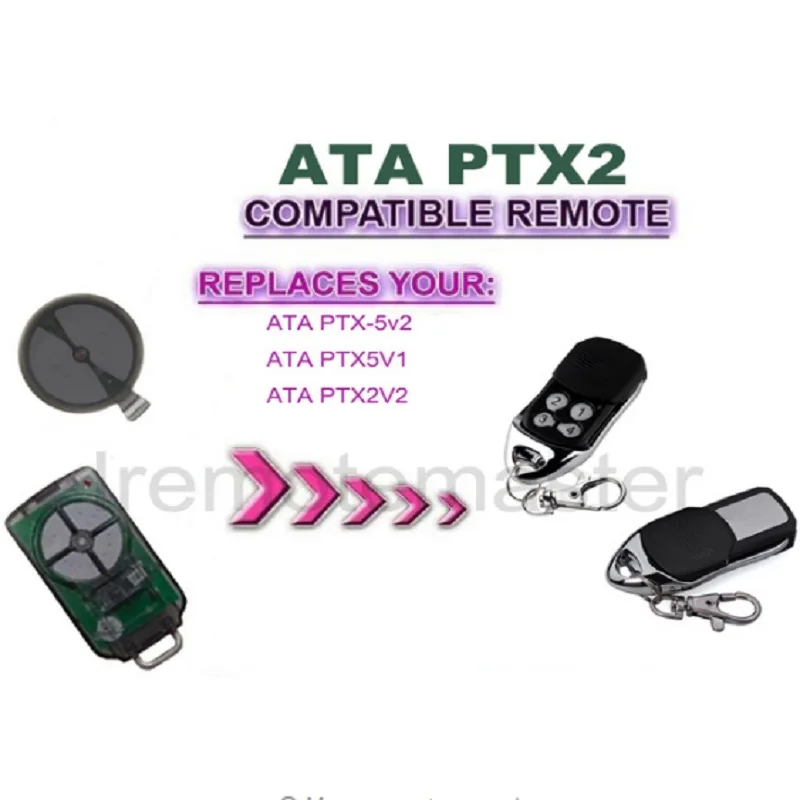 

3pcs For ATA PTX-5 remote duplicator garage door remote control Rolling code 433.92MHZ