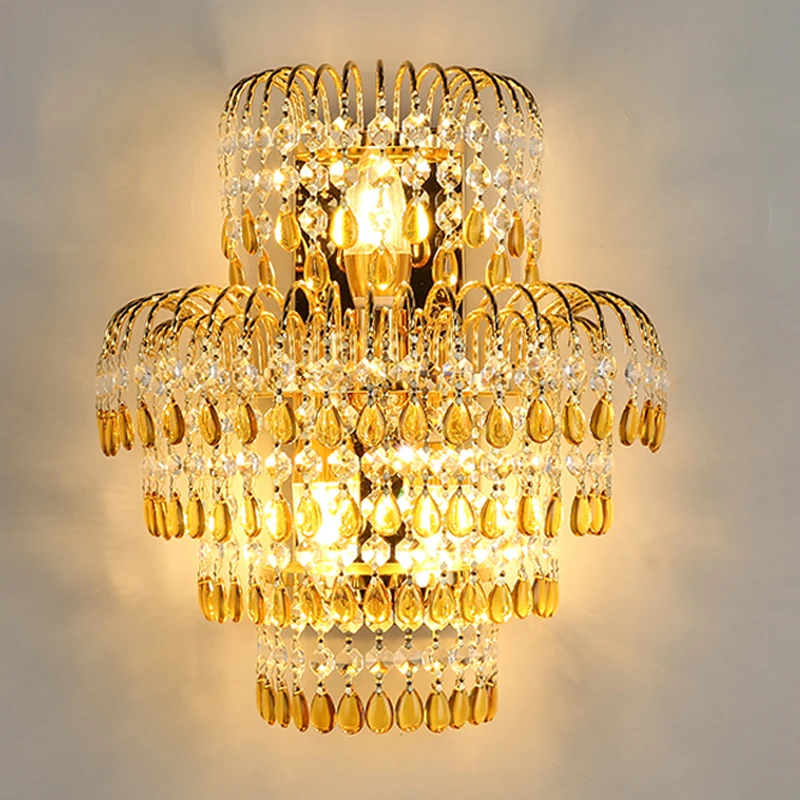 

bedroom wall lamp modern crystal wall light living room light bedside wall lamp restaurant light clothing hotel crystal lamps