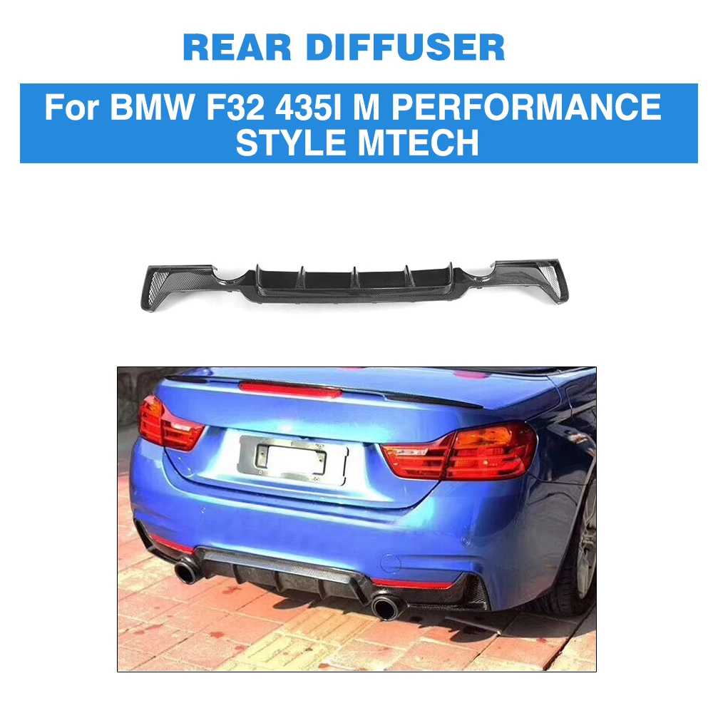 

Rear Diffuser Spoiler for BMW F32 F33 M Sport Only 2014 - 2017 4 Series 435i Single Exhaust One Outlet Carbnon Fiber Bumper Lip