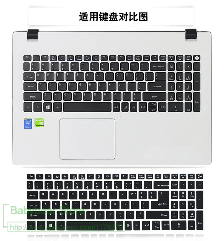 

17 17.3 inch Silicone Keyboard Protector Cover Skin for Acer Aspire F5-771G E17 E5-722G F17 TMP277-MG