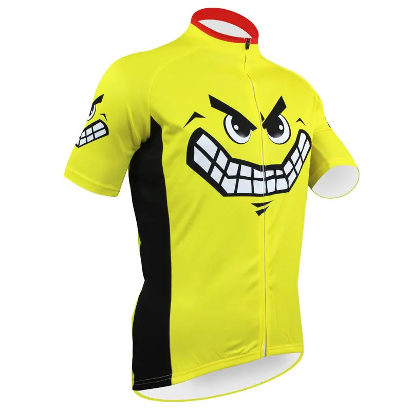 Спортивная одежда для велоспорта hombre Smiley Faces с рисунком велосипедная одежда мужская желтая велосипедная гоночная одежда с коротким рукавом для велоспорта