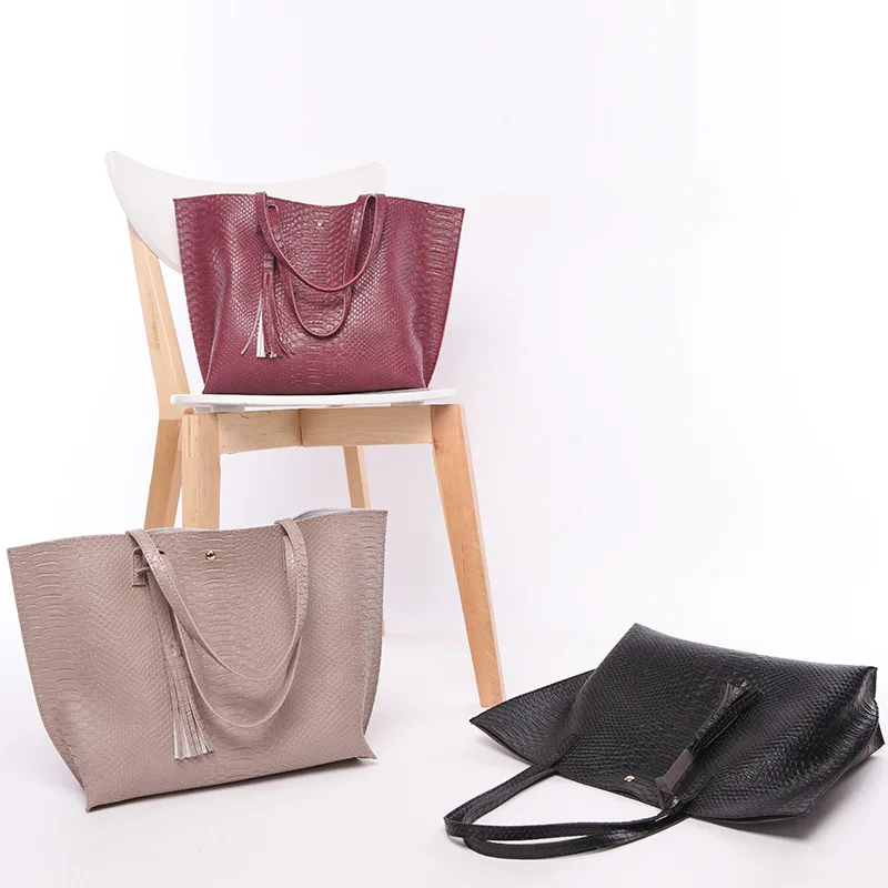 

Women Handbag 2018 New Crocodile Pattern PU Leather Big Tote Shopping Bag for Female Casual Brand Designer Lady Shoulder Carry