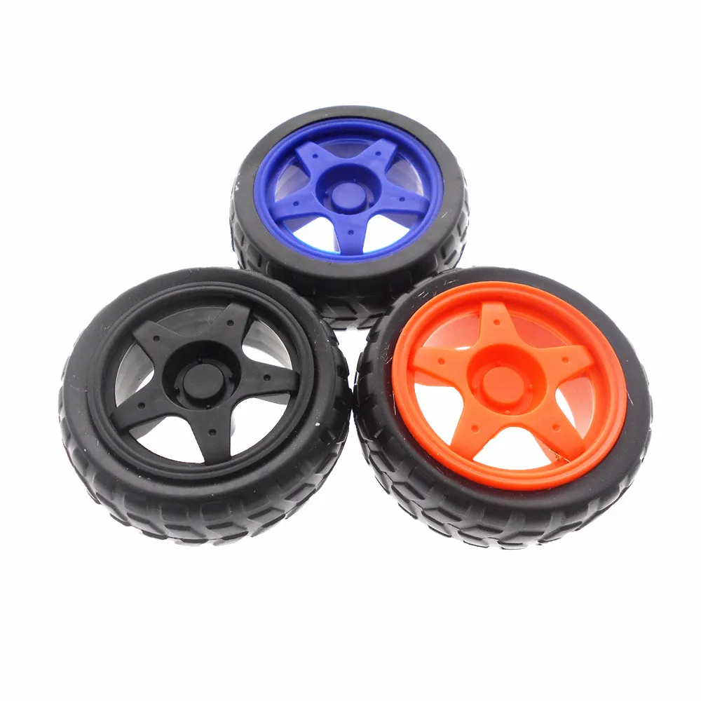Игрушка 4WD Smart Car TT Wheel Robot Tire резиновое колесо умный автомобиль DIY цветной