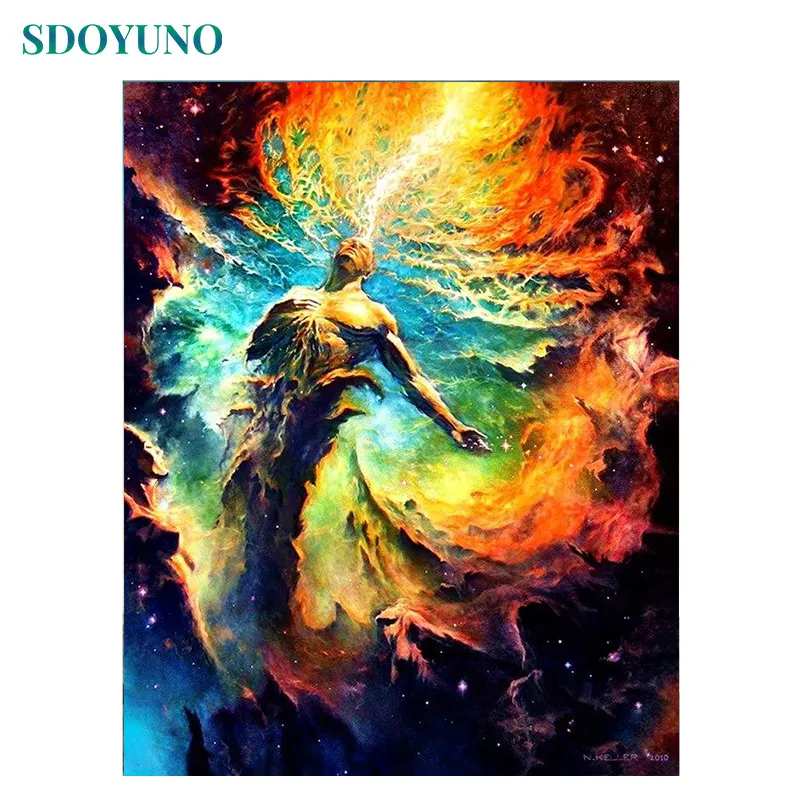 

SDOYUNO Frameless DIY Painting By Numbers Dragon pictures by numbers 60x75cm Home Decoration For Unique Gift Canvas Painting