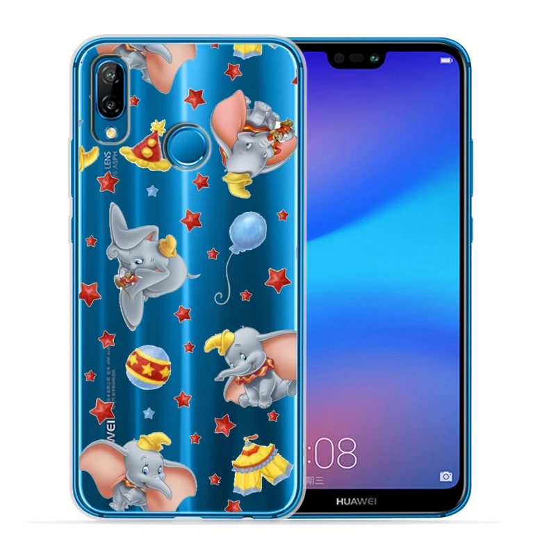 Dumbo Soft transparent Capa Coque For Huawei P30 Lite for Huawei P30 Pro P20 Lite P8Lite P9Lite 2017 P Smart Capa Silicone Etui