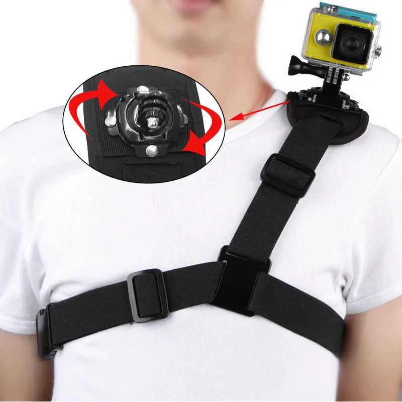 Регулируемый нагрудный ремень для Gopro Hero 8 7 6 5 SJCAM EKEN YI 4K SONY DJI Osmo комплект