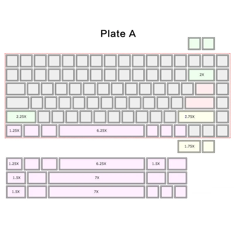 KBD75 REV 2,0 PCB(USB TYPE-C) kbd75 pcb alu plate
