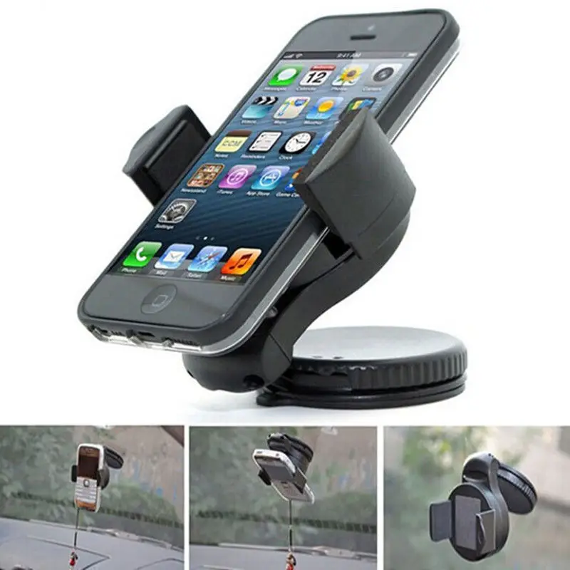 360 Rotatable Car Windscreen Suction Cup Mount Mobile Phone Holder