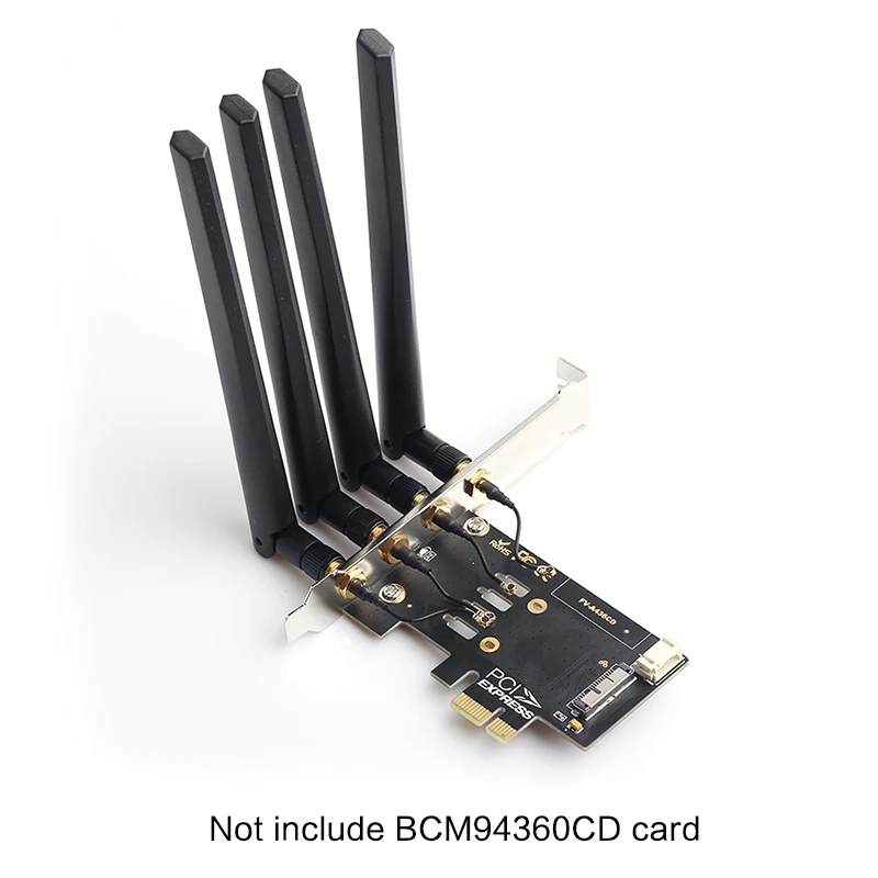 PCI-E 1X Adapter Двухдиапазонный 1750 Мбит/с 802.11ac родный аэропорт Bcm4360 WiFi+ Bluetooth BT 4,0 Broadcom BCM94360CD беспроводной Mac OS+ PC/Hackintosh - Цвет: PCI-E 1X Adapter