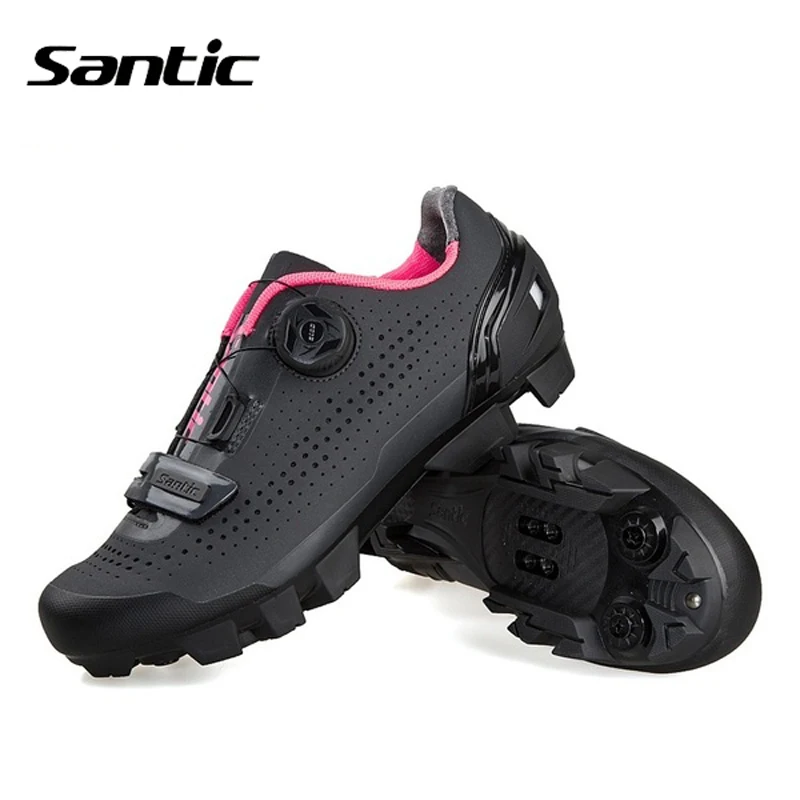 

Santic Mtb Shoes Women Breathable PU High Intensity Outsole Cycling Lock Shoe Mountain Bike Bicycle Wear Equipment Accessories