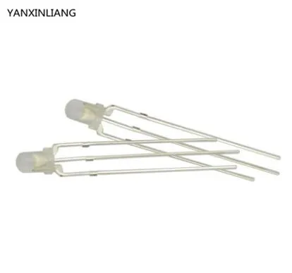 100 шт. двойной Цвет LED 3 мм зеленый и красный общий катод 3 контакты 3 P