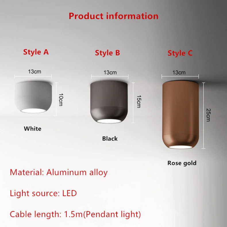 Современный салон светодиодные потолочные светильники белый/черный/розовое золото корпус 5 Вт офисная спальня Подвесная лампа лестничные проходы потолочные светильники поверхностное крепление
