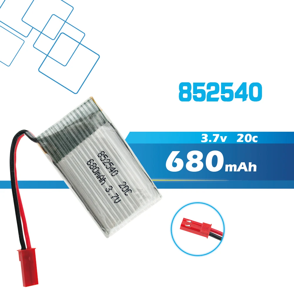 1 шт. 2 3 7 В 680 мАч литий полимерный аккумулятор JST штекер для FY550 F550 MJX X400 JXD 509G 509W