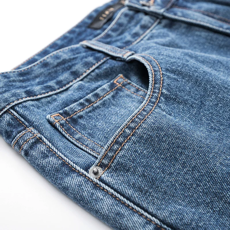 Hot Product SEMIR Denim trousers male 2019 new loose cotton jeans men's autumn small tapered pants trend students cotton