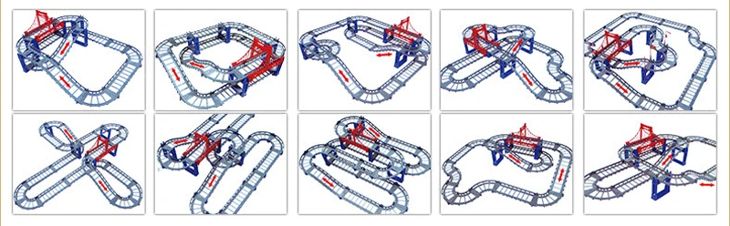 78-312 шт DIY универсальные аксессуары для железной дороги Волшебные гоночные дорожки развивающие вагончики игрушки гоночные дорожки автомобиль для детей игрушки подарки