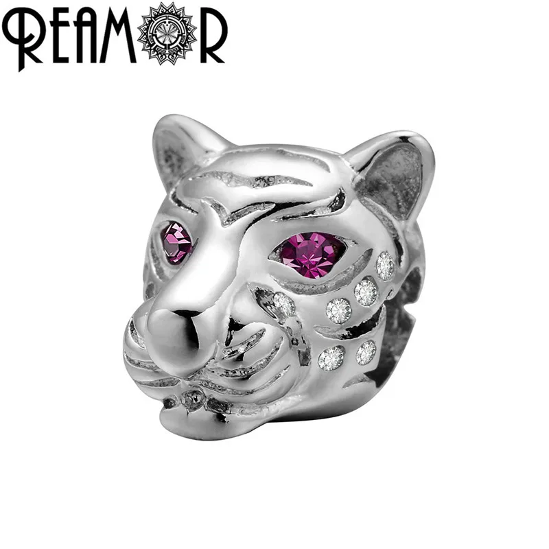 Бисер REAMOR из розового золота/черного цвета медный для рукоделия с головой тигра и