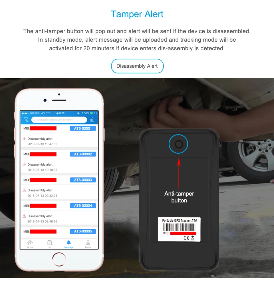 tracker for car Concox Original 3G WCDMA GPS Car tracker AT6 Best GPS Strong magnet waterproof 10000mAh Realtime Tracker Geo-fence alarm mini gps tracker