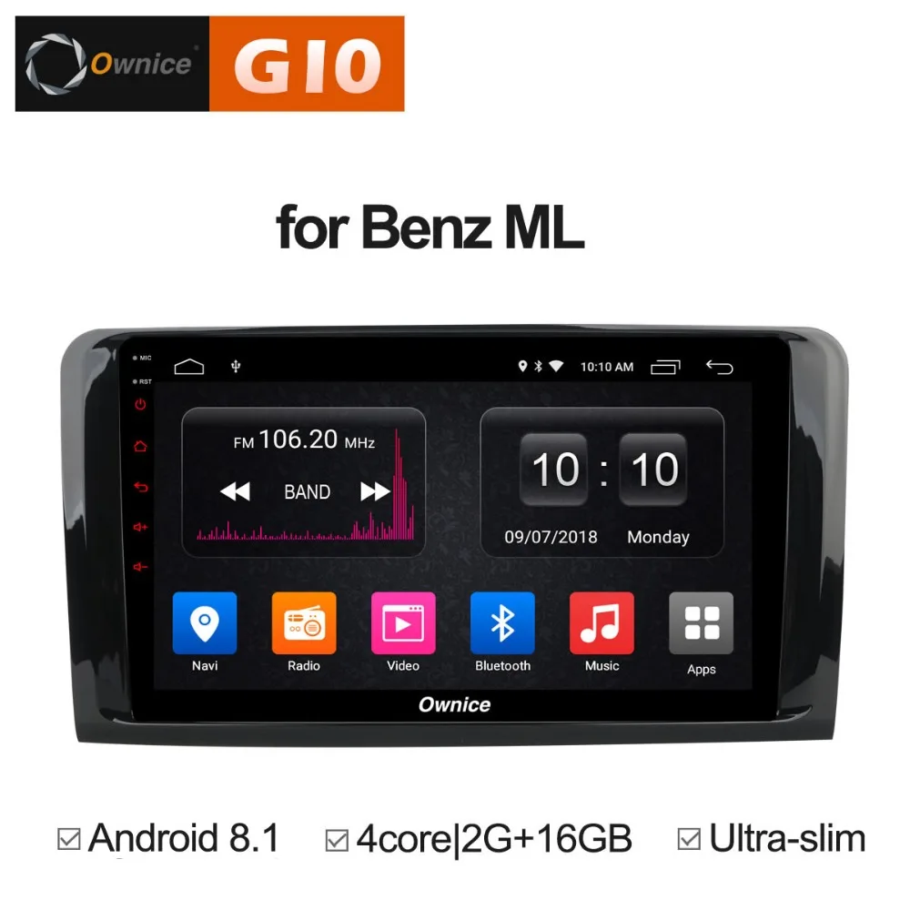 

Quad Core Android 8.1 Car DVD Player For Mercedes Benz ML300 ML320 ML350 ML430 ML450 ML500 ML550 ML55 ML63 AMG Car Radio GPS