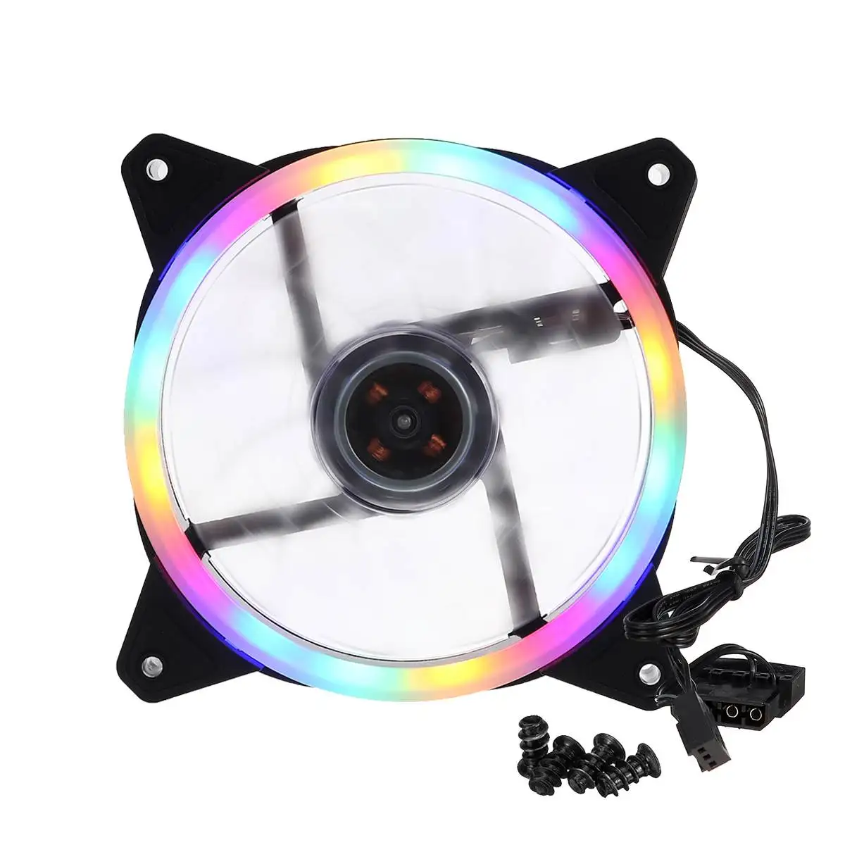 

12cm for Aurora Light Fan PC Computer Case Cooling Fan Cooler Heatsink 120mm Desktop PC Computer Cooling Cooler Silent Case Fan