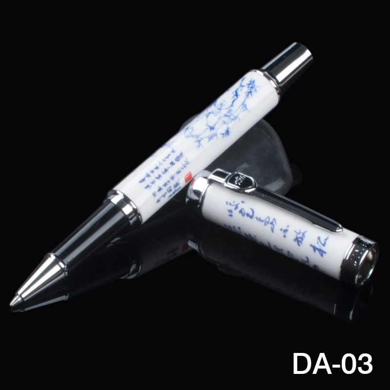 Шариковая ручка Jinhao 950 синий и белый фарфор дракон настоящая керамика|pen blue|white penpen
