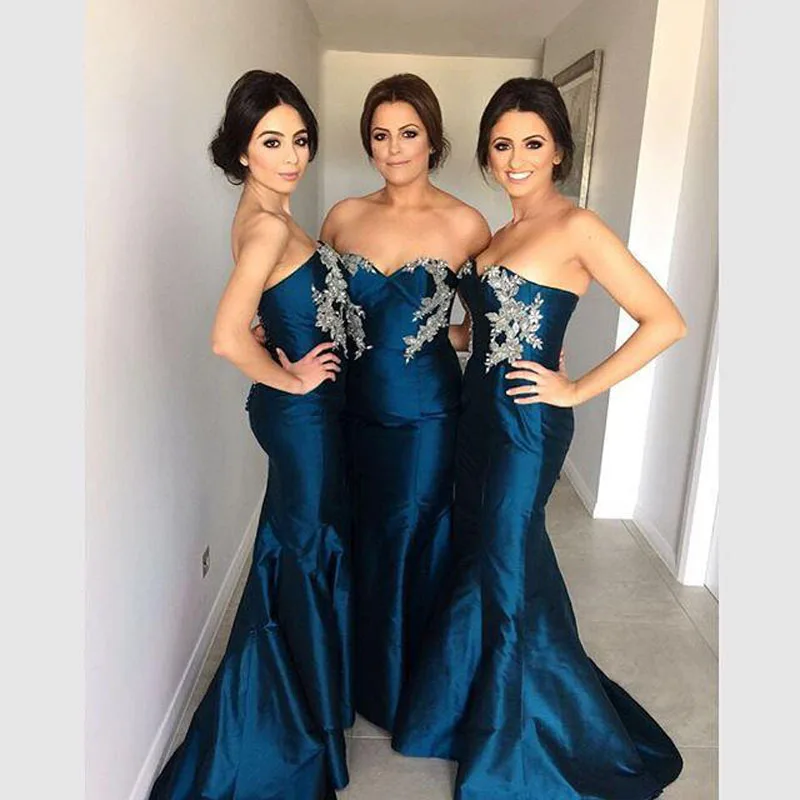 taffeta bridesmaid dresses