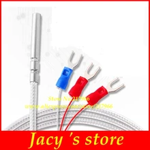 Transmetteur de température de résistance thermique de sonde de capteur de température pt100 pt1000 imperméable à trois fils d'acier inoxydable(China)