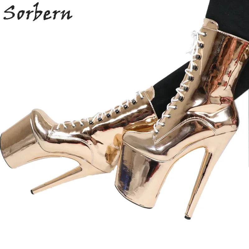 Sorbern Champagne Ankle Boots Pole 