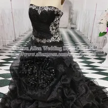 Черные кристаллы бальное платье без бретелек Quinceanera со складками из органзы пол-Длина Vestidos De 15 Anos сладкий 16 вечерние платья