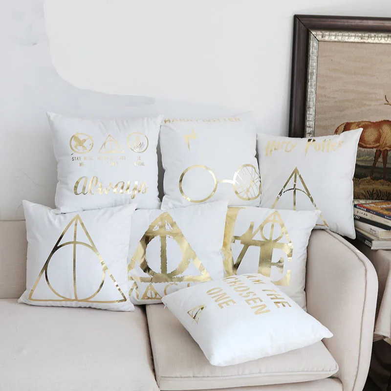 

Potter Cushion Cover Flash Geometrics Sign Movie Poster Soft Pillow Case 45X45cm Bedroom Sofa Decoration