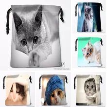 Заказные Сумки на шнурке с голубыми глазами для путешествий, мини-сумка для плавания, походов, игрушек, размер 18x22 см#0412-04-211