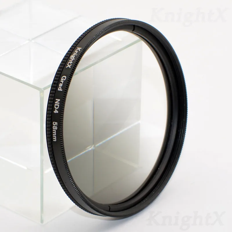KnightX 24 цветной фильтр для nikon canon 18-55 d80 anamorphique объектив eos 600d фотография lentes para 52 мм 58 мм 67 мм uv CPL nd - Цвет: Grad ND4