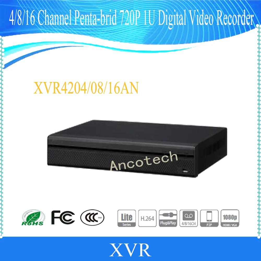 

DAHUA NEW Product 4/8/16 Channel Penta-brid 720P 1U Digital Video Recorder Without Logo XVR4204AN/XVR4208AN/XVR4216AN