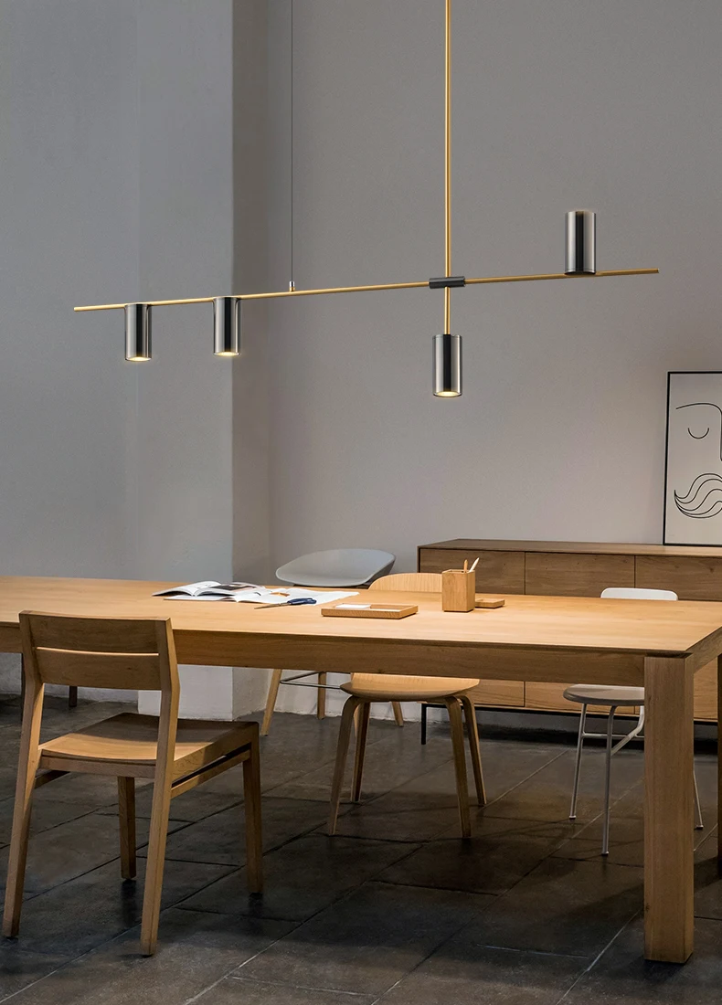 Роскошные Дизайнерские Длинные люстры для столовой, минималистичные современные черные люстры, подвесные светильники в скандинавском стиле, светильники для столовой