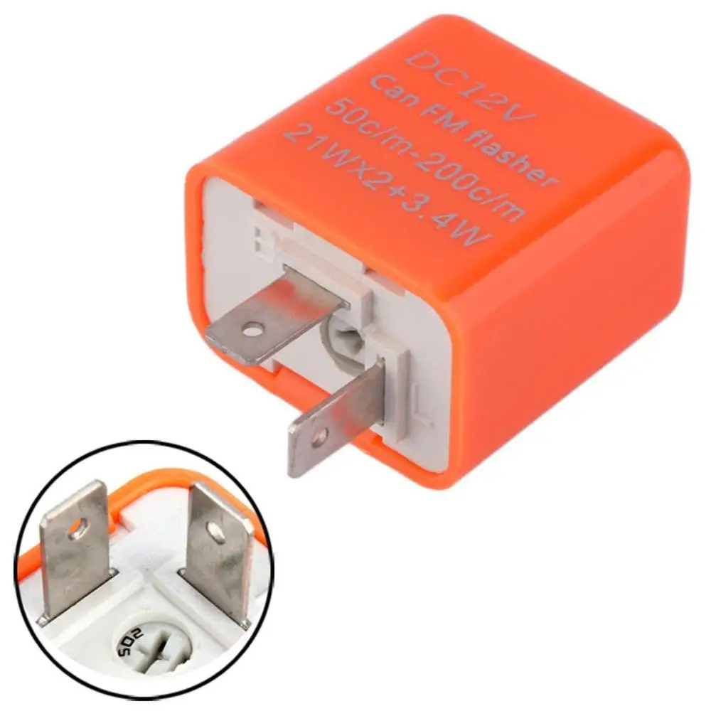 

Universal Adjustable Frequency Square Flashing Led Flasher Motorcycle Led Lights Turn Signal Indicator 12V Flash Relay